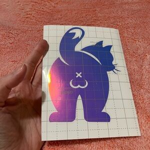 Holographic Cat Vinyl Decal 🐈‍⬛